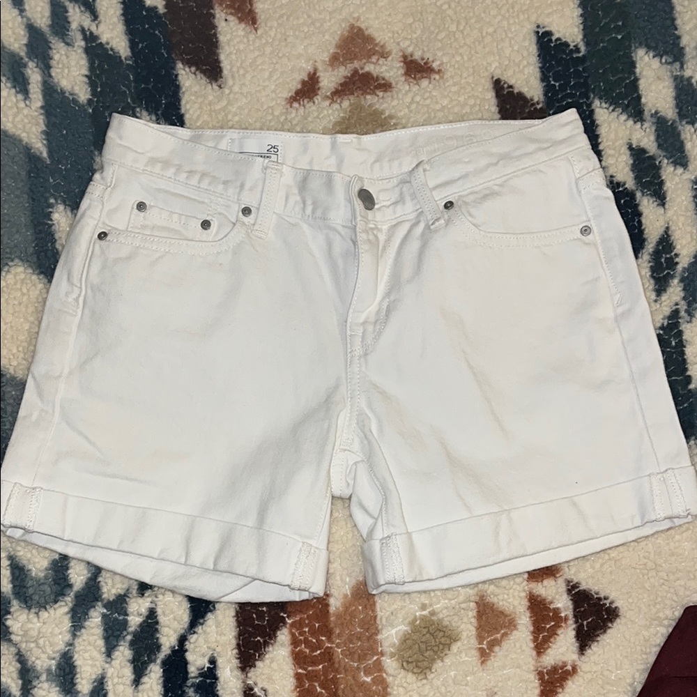 Women's Gap Sexy Boyfriend White Denim Shorts size 25 excellent condition